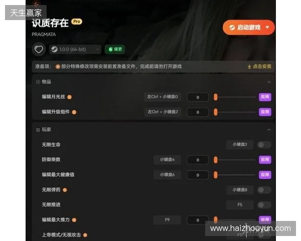 《识质存在》修改器推荐 生命弹药攻击编辑 无限月光丝升级组件